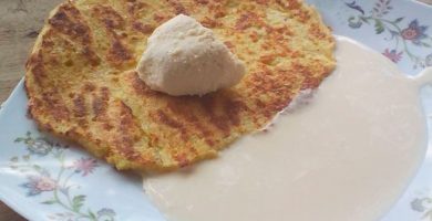 güirila with cuajada & cream